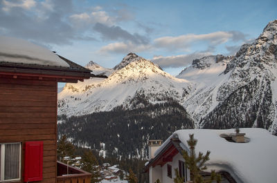 Skiing in Arosa, Swiss Apls, Switzerland