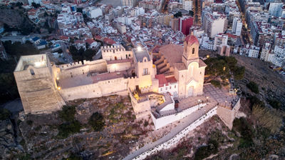 Castillo de Cullera - aerial view of a Castle of Cullera