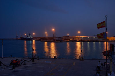 Puerto de Gandia at night