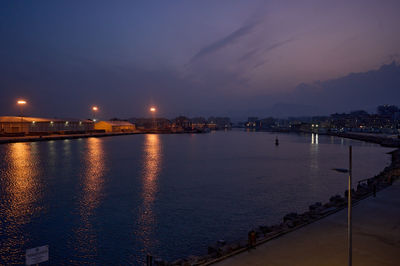 Puerto de Gandia at night