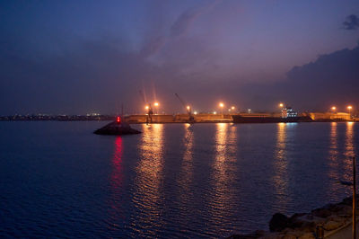 Puerto de Gandia at night