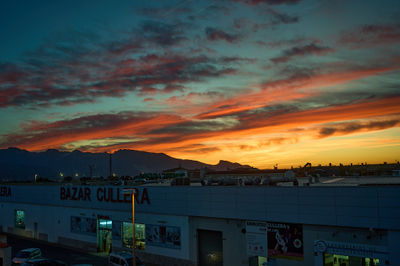 Cullera, Valencia, Spain - 03.13.2023 Sunset serenity encompasses the vibrant evening sky