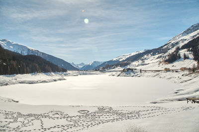 Sky Cloud Mountain Snow Slope Freezing