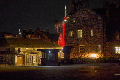 Edinburgh Castle Esplanade at night - view from the Castle