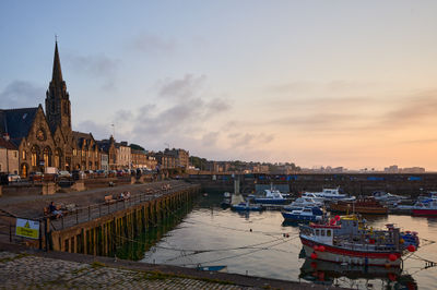 Sunset at Newhaven Harbour, Edinburgh