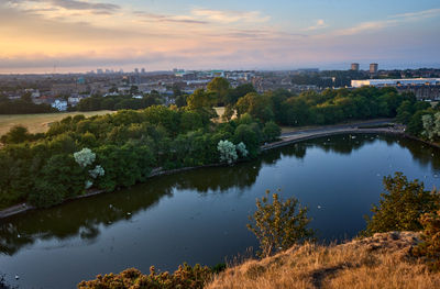 Saint Margaret's Loch - a view from Arthur's seat at evening