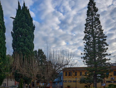 Winter sky over Favara, Spain