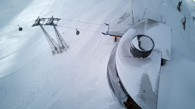 Ski lift station - view from the sky