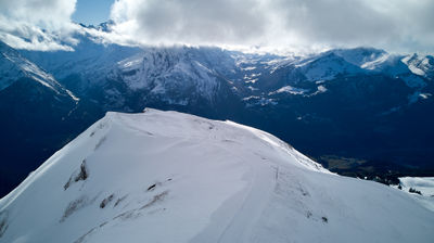 Snow peak from above