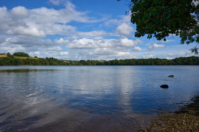 Blue water of a scottish loch in summer