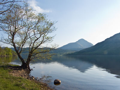 On the West Highland Way along Loch Lomond