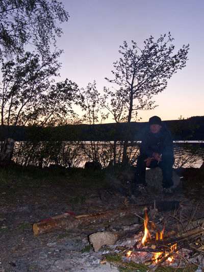 Camping on Loch Rannoch in summer