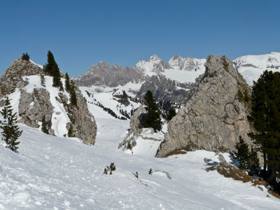 Skiing in Dolomites