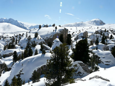 Skiing in Dolomites