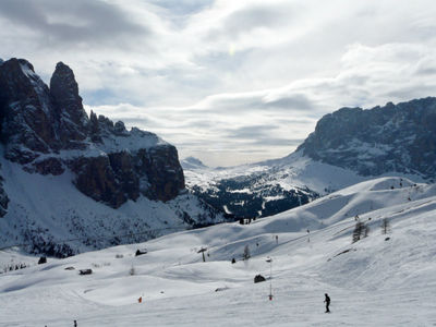 Skiing in Dolomites