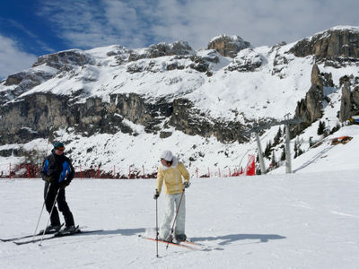 Skiing in Dolomites