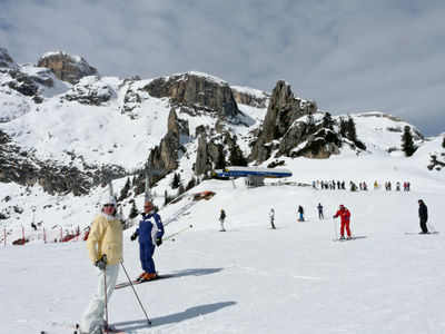 Skiing in Dolomites