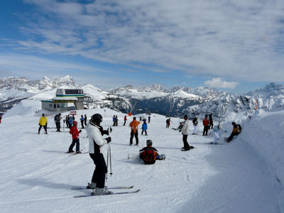 Skiing in Dolomites