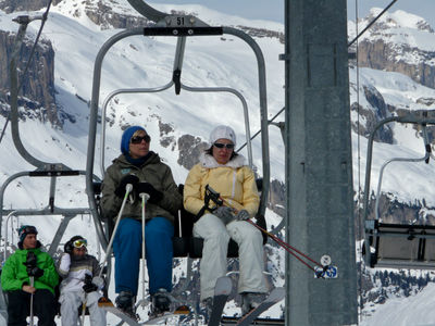 Skiing in Dolomites