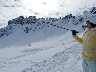 Skiing in Dolomites