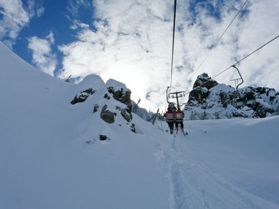 Skiing in Dolomites