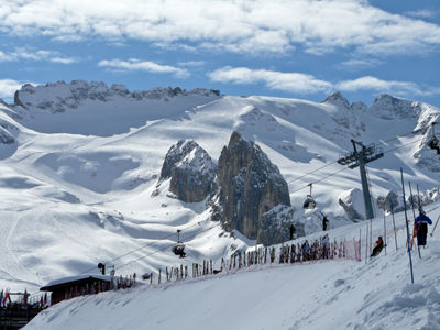 Skiing in Dolomites