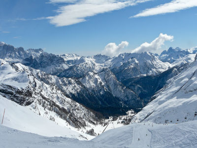 Skiing in Dolomites