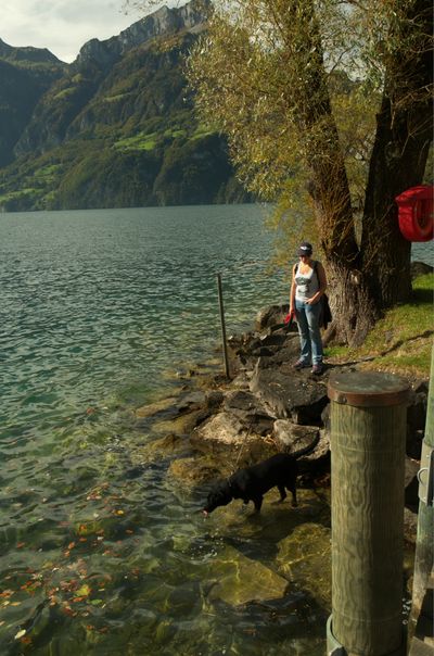 Hiking around Urnersee lake (part of Lake Lucerne)