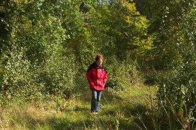 Coat Person Walking Vegetation Adventure Hiking