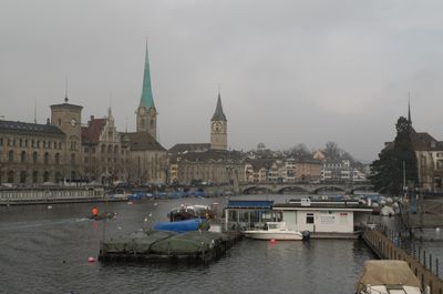 Water Waterfront Spire Tower City Cityscape