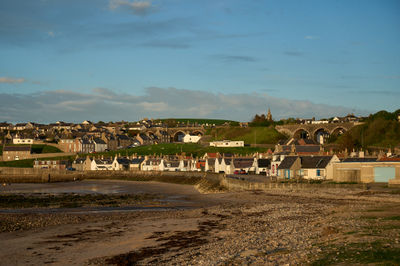 Coastal Bliss: A Sunset to Remember over the coastal town in Scotland