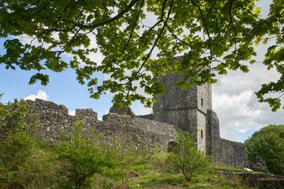 Mugdock Castle - a ruin of Scottish castle in a green park