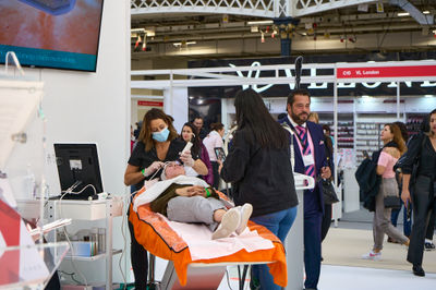 London - October 03 2021: Olympia Beauty Show                