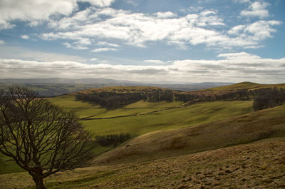 landscape sky nature no person grass hill