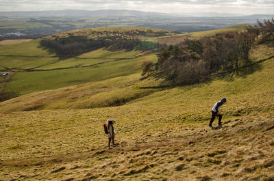 landscape hill mountain people travel grassland