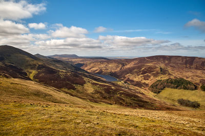 Sunny day in Pentland Hills near Edinburgh