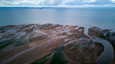 Musselburgh from air - the inver of river Esk