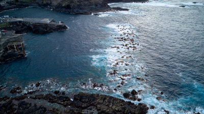 Tenerife coastal town - ocean and rocks