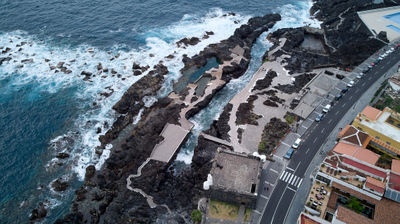 Aerial view of a coastal town on Tenerife