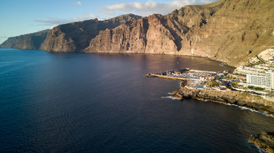 Los Gigantes - Aerial photo of a coastal town on Tenerife