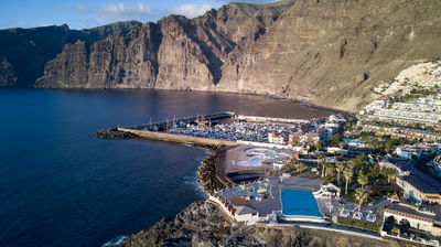 Los Gigantes - Aerial photo of a coastal town on Tenerife