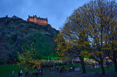 Edinburgh Castle and Xmas fair in Princes Street Gardens