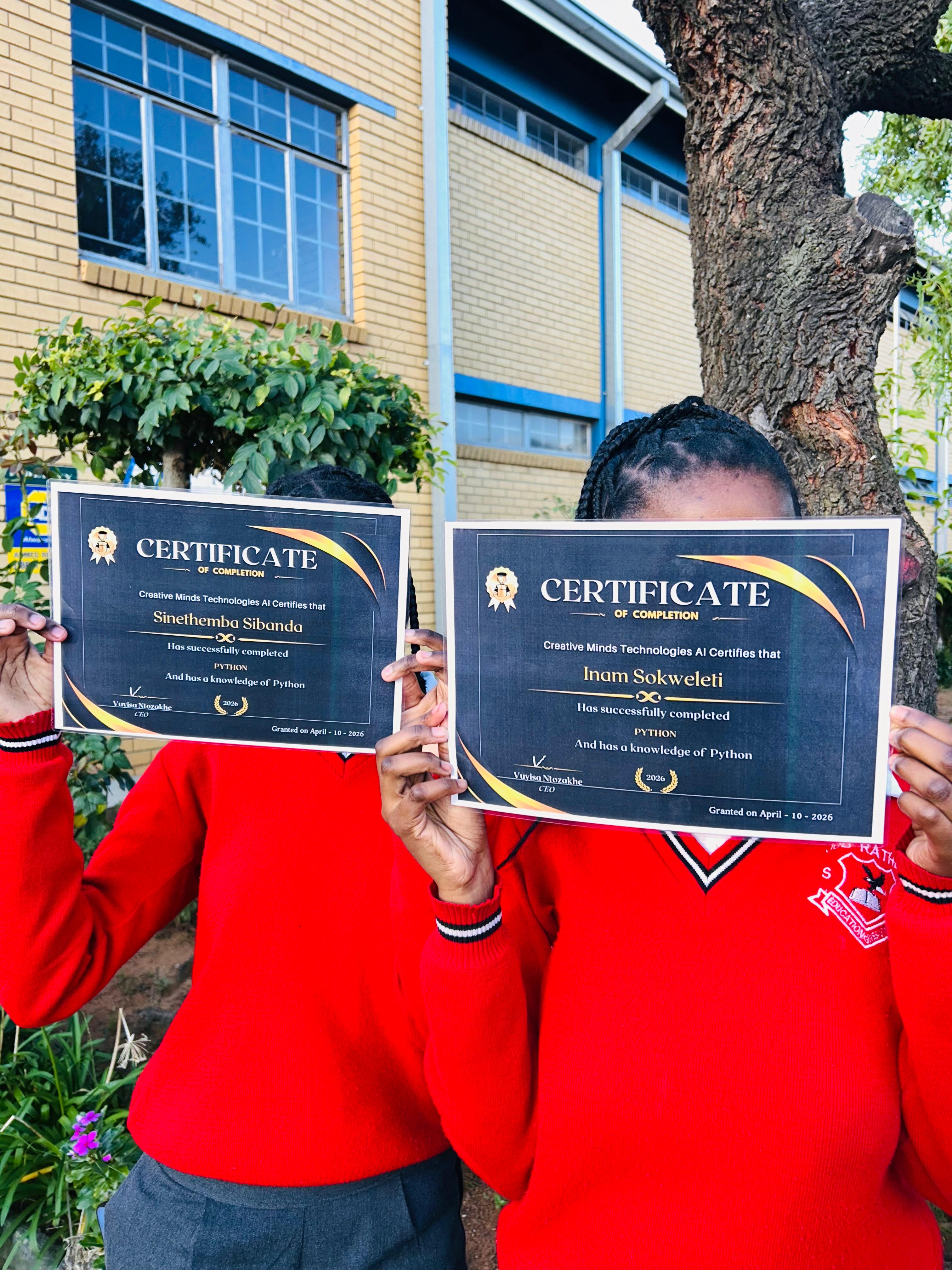 CMT student certificate