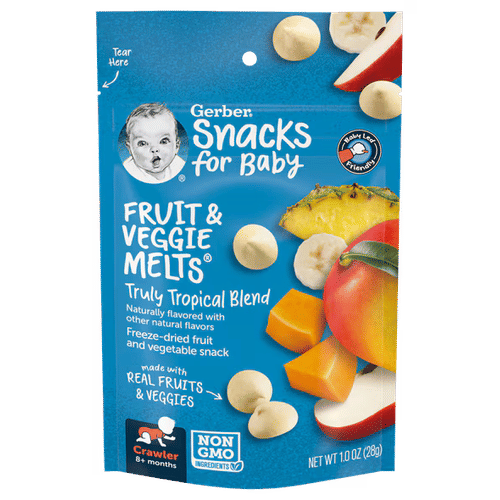 Gerber Fruit & Veggie Melts Truly Tropical Blend 3.5 oz