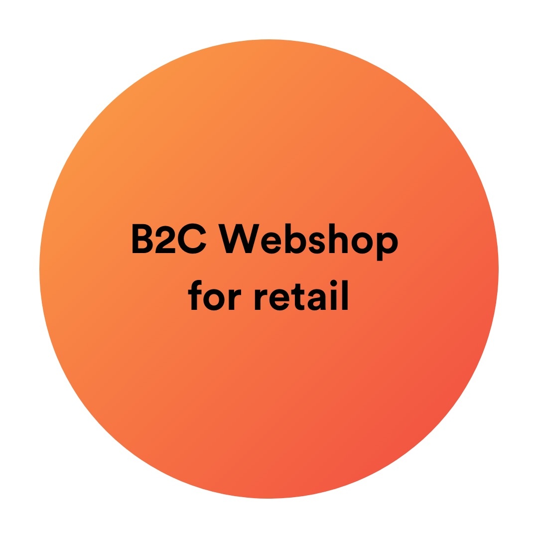 B2C webshop for retail