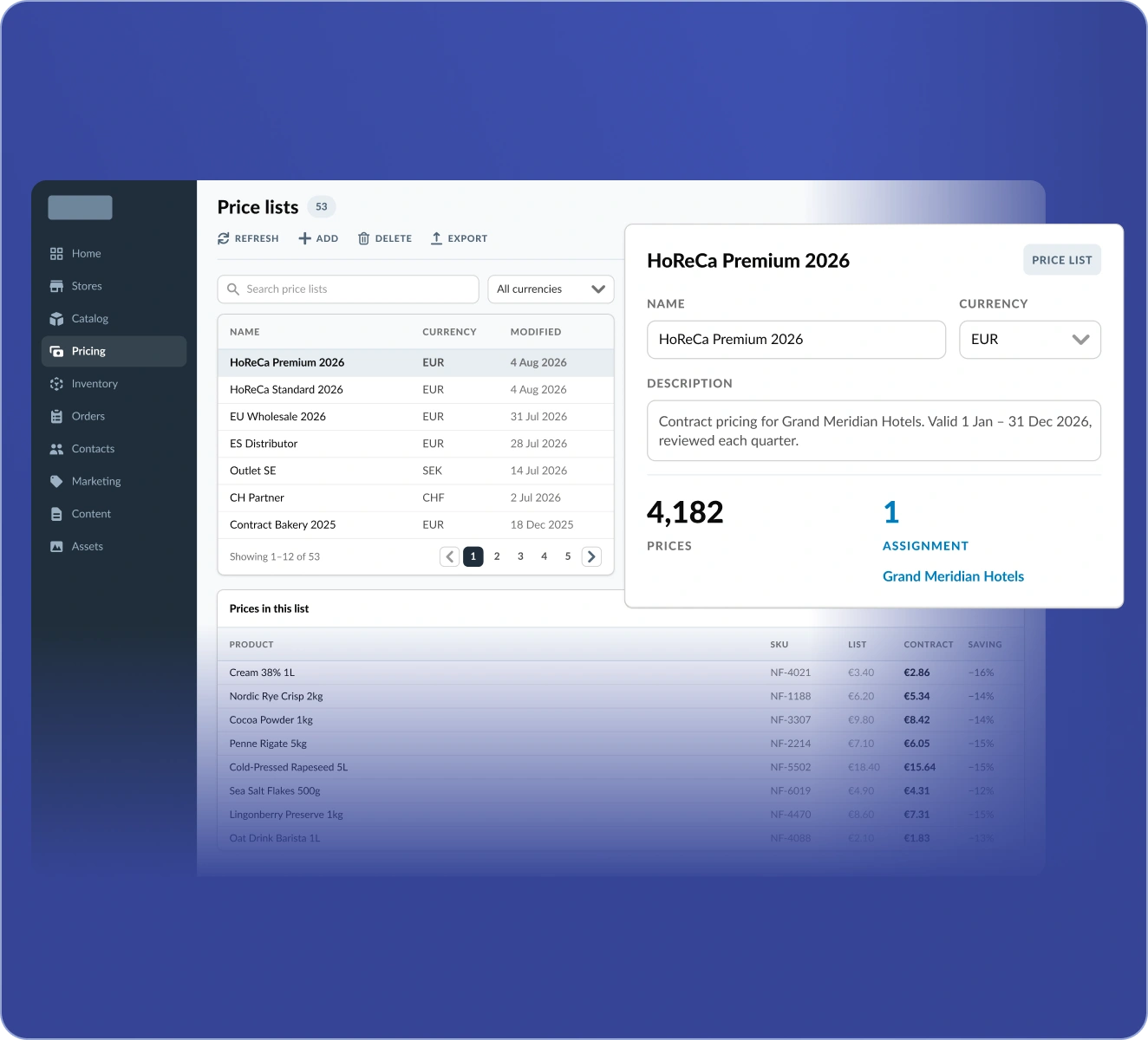 Account-Specific Pricing & Catalogs