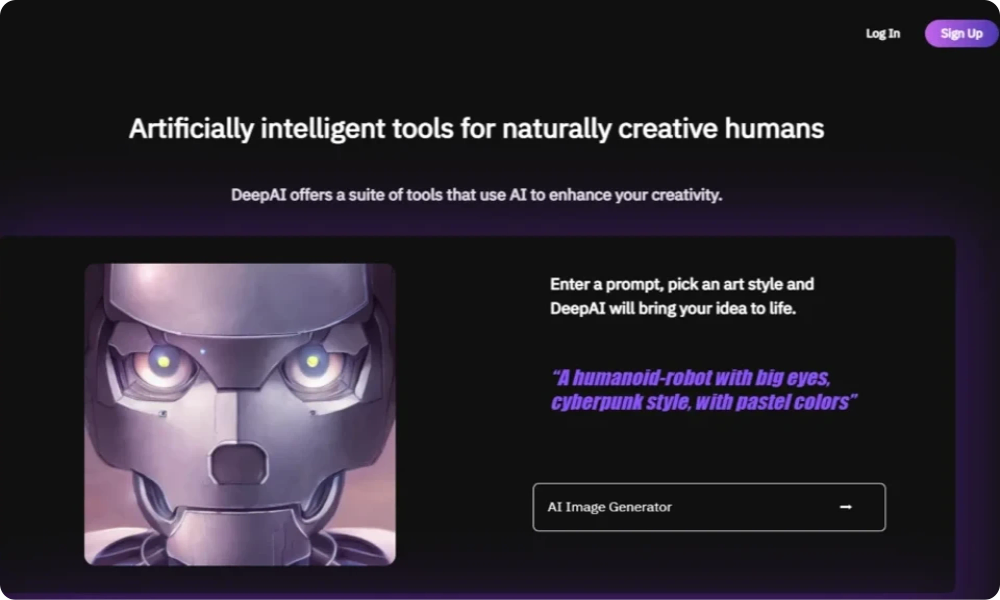 An example of a text-to-image AI generator 