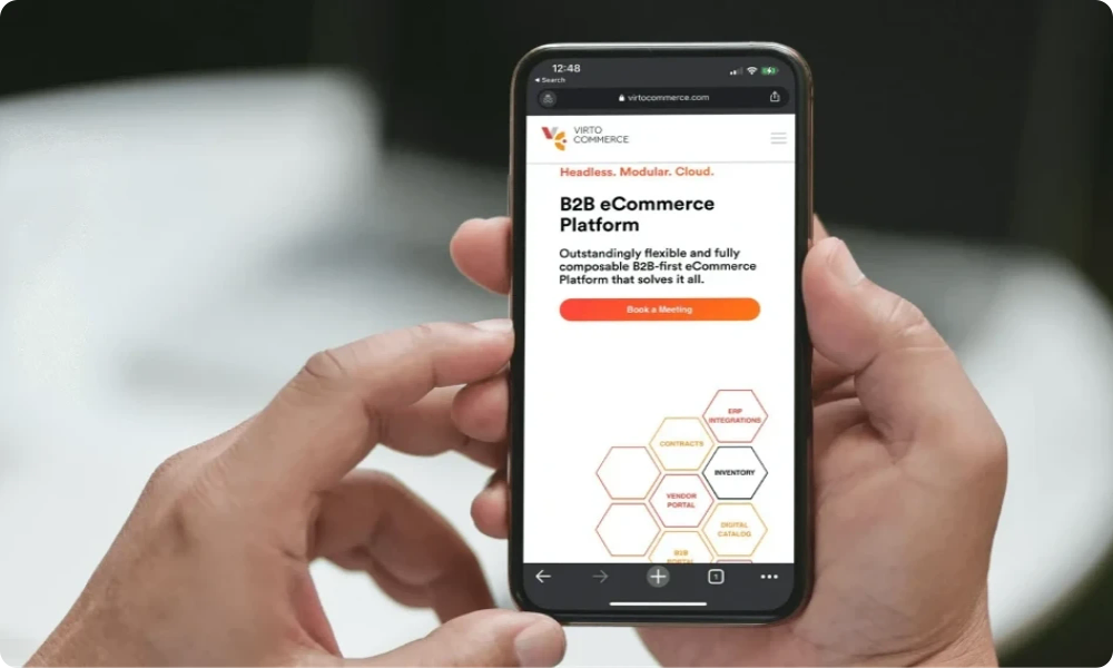 An example of Virto as a mobile-friendly website 