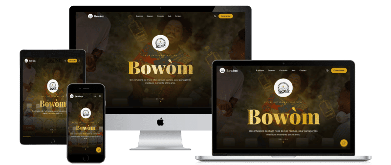 Aperçu du site réalisé pour Bowòm — Rhum artisanal haïtien