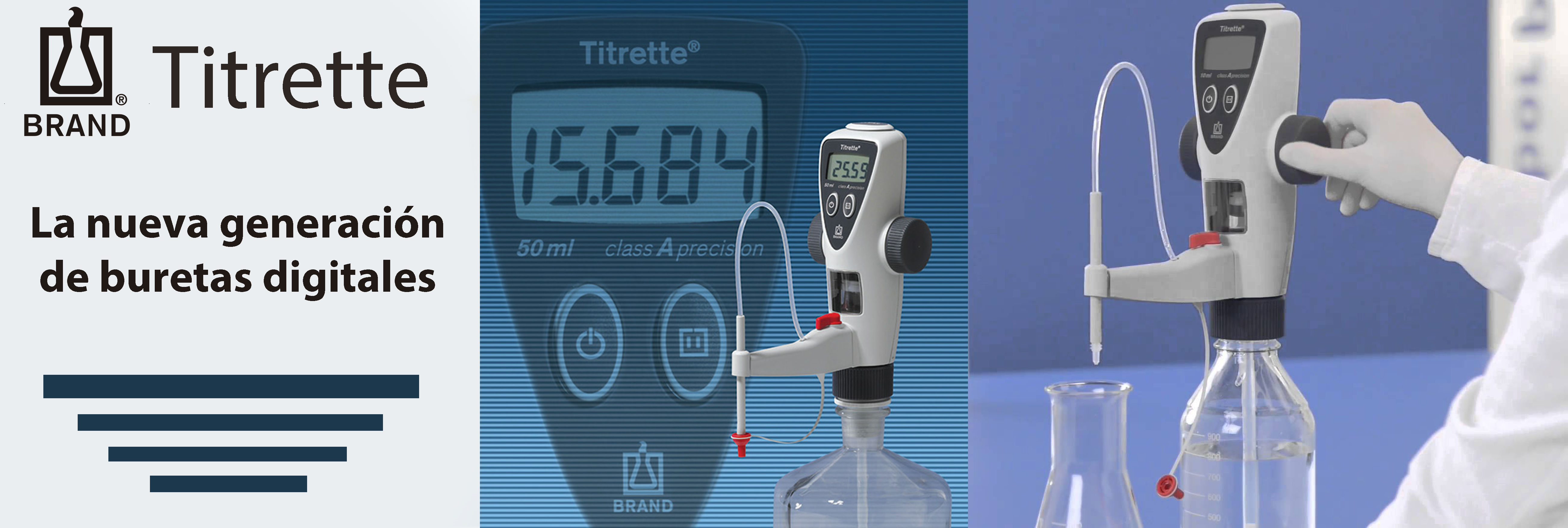 Titrette: bureta digital de máxima precisión acoplable a frascos